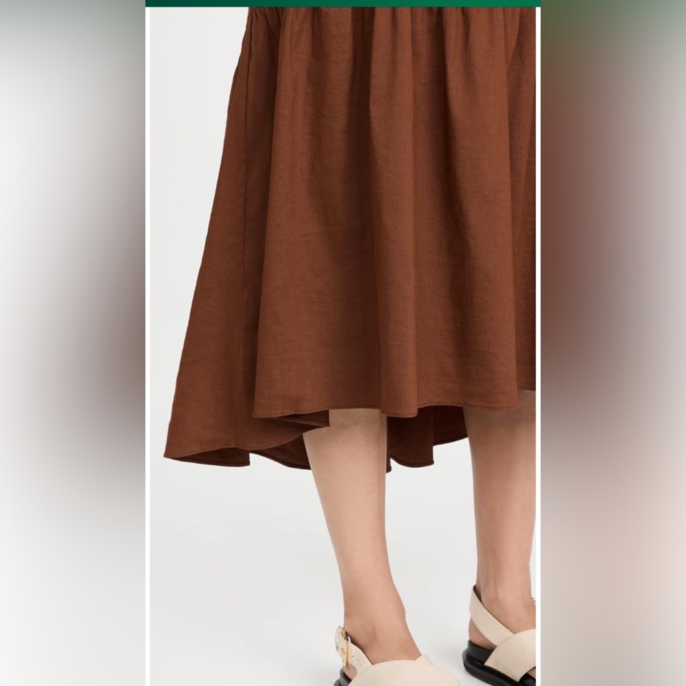 Theory Chocolate Brown Midi Dress - Picture 6 of 7